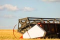 Cutter platform of reaping machine close-up