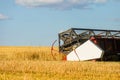 Cutter platform at work. Reaping machine Royalty Free Stock Photo