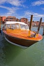 Cutter is in Venice canal