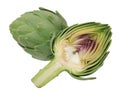 Cutting artichoke Royalty Free Stock Photo