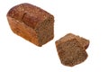 Cutting black bread Royalty Free Stock Photo