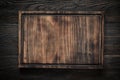 Cutting board on dark wooden table. Royalty Free Stock Photo