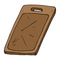 Cutting board icon. Vector illustration of cutting board. Hand drawn