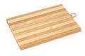 Cutting board made of natural bamboo wood on white background Royalty Free Stock Photo