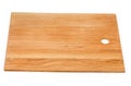 Cutting board made of natural oak wood on white background Royalty Free Stock Photo