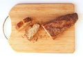 Cutting board with whole grain bread