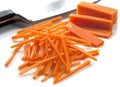 Cutting Carrots Royalty Free Stock Photo