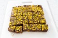 Chocolate pistachio fudge