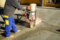 Cutting concrete Royalty Free Stock Photo