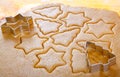 Cutting cookies dough
