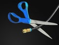 Cutting the cord cable tv concept Royalty Free Stock Photo