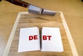 Cutting Debt Royalty Free Stock Photo