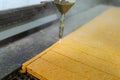 cutting decorative materials with water on CNC machines