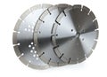 Cutting disks with diamonds - Diamond discs for concrete isolated on the white background Royalty Free Stock Photo