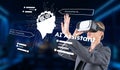 Cutting-Edge AI Assistant in Virtual Reality Settings with Innovative Technology and Generative Intelligence Concepts Royalty Free Stock Photo