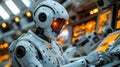 Cutting-edge automation: Futuristic robot illustrates efficient workflow.