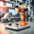 Cutting-Edge 3D Render: Microscope in Exquisite Detail Royalty Free Stock Photo