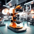 Cutting-Edge 3D Render: Microscope in Exquisite Detail Royalty Free Stock Photo