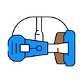 cutting edge design tech enthusiast icon color illustration