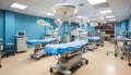 Cutting edge equipment and state of the art medical devices in a modern operating room