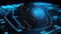 A shield with a radar denotes detection and prevention of cyber threats created with Generative AI