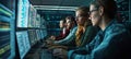 Cutting edge software developers collaborating on innovative application development project