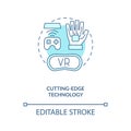 Cutting edge technology concept icon