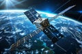 Cutting edge telecom satellite using holographic data for worldwide internet connectivity