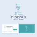 Cutting, engineering, fabrication, laser, steel Business Logo Line Icon Symbol for your business. Turquoise Business Cards with