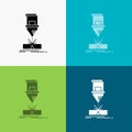 Cutting, engineering, fabrication, laser, steel Icon Over Various Background. glyph style design, designed for web and app. Eps 10 Royalty Free Stock Photo
