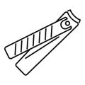 Cutting nail tool icon, outline style