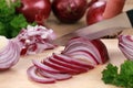 Cutting onions Royalty Free Stock Photo