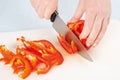 Cutting pepper