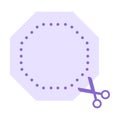 Cutting practice activites octagon shape symbol element for preschool scissors activity for motor skills development