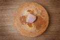 Cutting Raw pork meat on cutting board