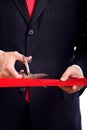 Cutting Red Ribbon Royalty Free Stock Photo