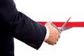 Cutting Red Ribbon Royalty Free Stock Photo