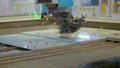 Cutting sheet metal by waterjet CNC programming machine