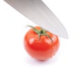 Cutting a tomato