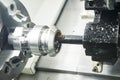 Cutting tool counterboring a hole at metal working