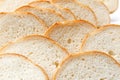 Cutting white bread Royalty Free Stock Photo