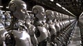 Robotic Assembly Line AI Robotics Advanced Technology for Future Manufacturing Automation Innovation Royalty Free Stock Photo