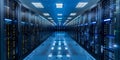 Cuttingedge cloud computing technology in a secure data center server room. Concept Cloud Computing, Technology, Data Center, Royalty Free Stock Photo