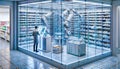 Cuttingedge pharmacy with robotic automation for precise medication dispensing Royalty Free Stock Photo