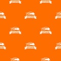 Cuttlefish shop pattern vector orange Royalty Free Stock Photo