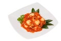 Cuttlefish with tomato sauce Royalty Free Stock Photo