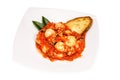 Cuttlefish with tomato sauce Royalty Free Stock Photo