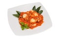 Cuttlefish with tomato sauce Royalty Free Stock Photo