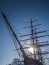 Cutty Sark ship and museum. Near Times river, London, UK Royalty Free Stock Photo