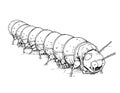 Cutworm Coloring Page For Kids Royalty Free Stock Photo